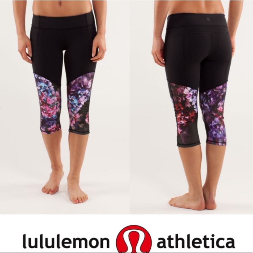 Lululemon Spring has Sprung Crane Crops  Size 6
